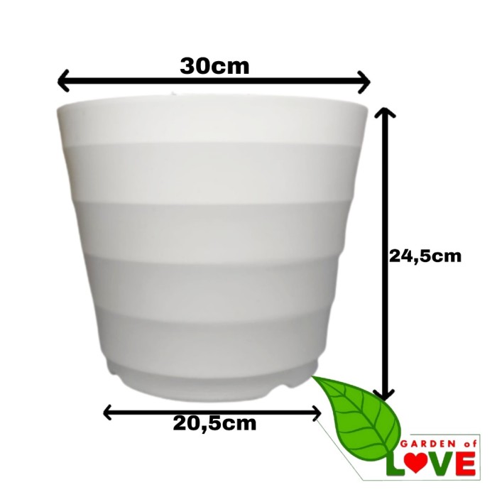 PROMO Pot King Mado 37 Putih Da 30 Cm By Garden Of Love Pot Plastik Besar Jumbo 40 50 60 Cm Untuk Tanaman Murah Grosir