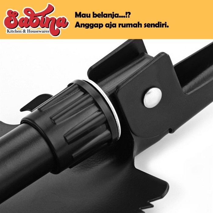 Sekop Lipat Pacul Mini Portabel Perlengkapan Taman Outdoor Survival
