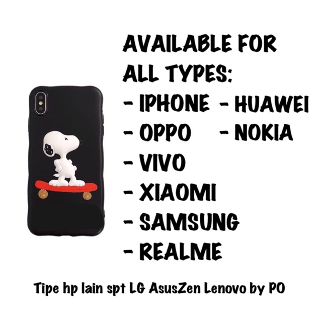 Snoopy Skateboard Case ALL PHONE TYPES Cute Case 3D Realme 9 Pro Plus 8 7 6 5 4 3 2 C31 C35 C11 C17 C15 C21 C25 C20 Gt Master Neo 2 8i Narzo 20 30a 50 X XT 5i 7i