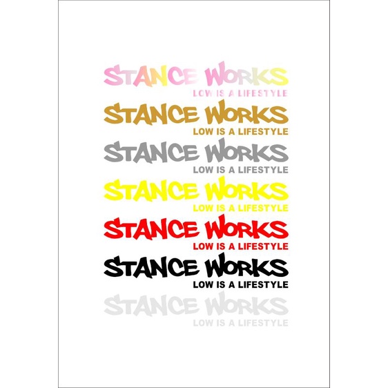 STICKER STANCE WORKS STICKER MOBIL MOTOR CUTTING