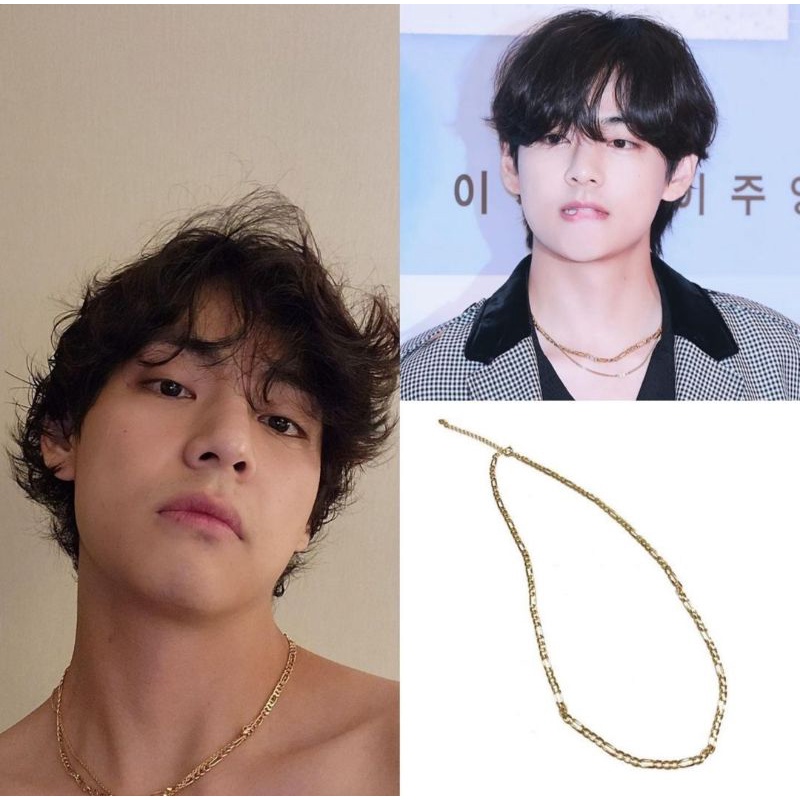 OFFICIAL BTS V KIM TAEHYUNG VINTAGE CHAIN LINK NECKLACE KALUNG