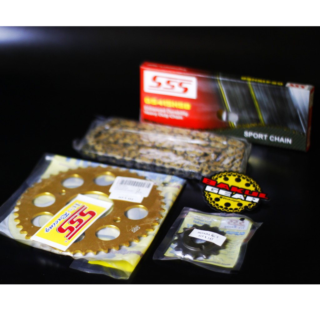 Gear Set SSS Alumunium Satria FU Barong Injeksi Facelift Satria F Ukuran 415