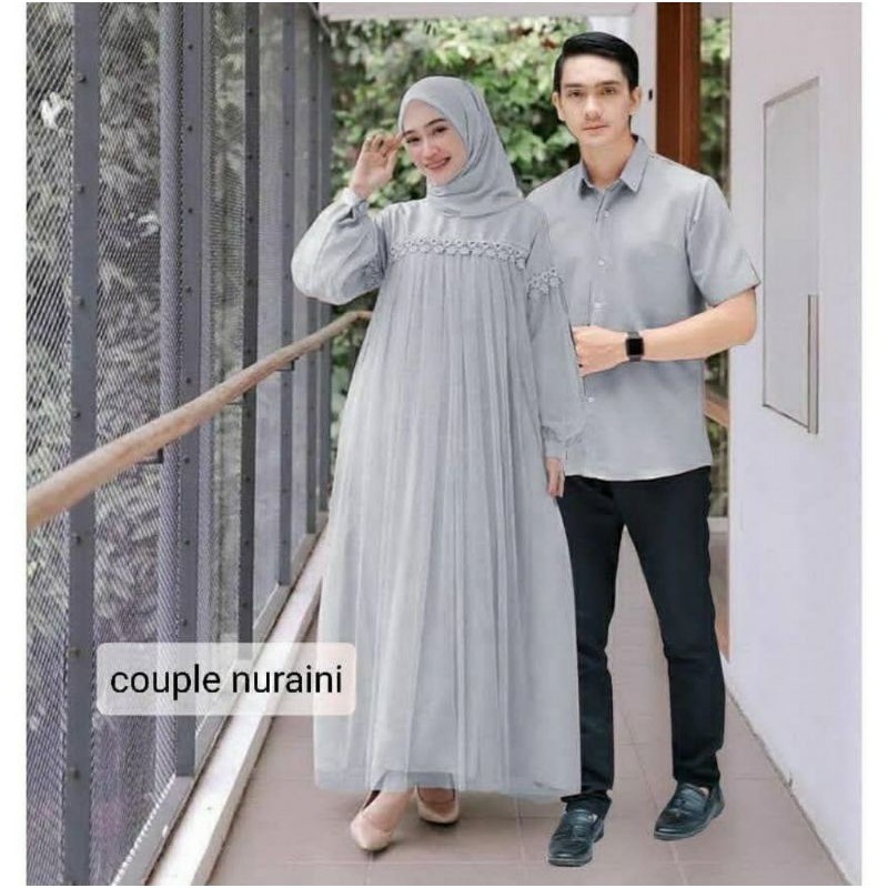 Marino Baju Couple Pasangan Nuraini Syari Casual Original Brand Terlaris