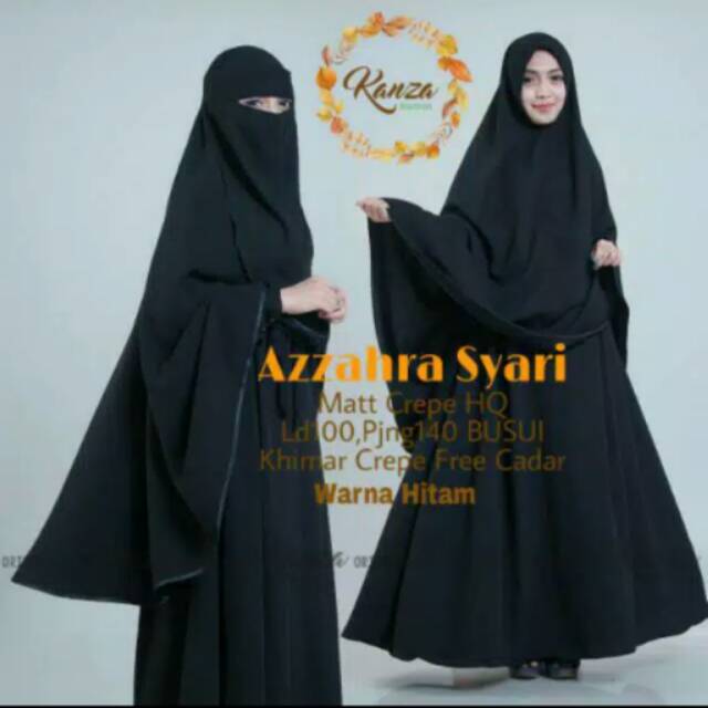 AZZAHRA SYARI ORI KANZA GAMIS SET CADAR