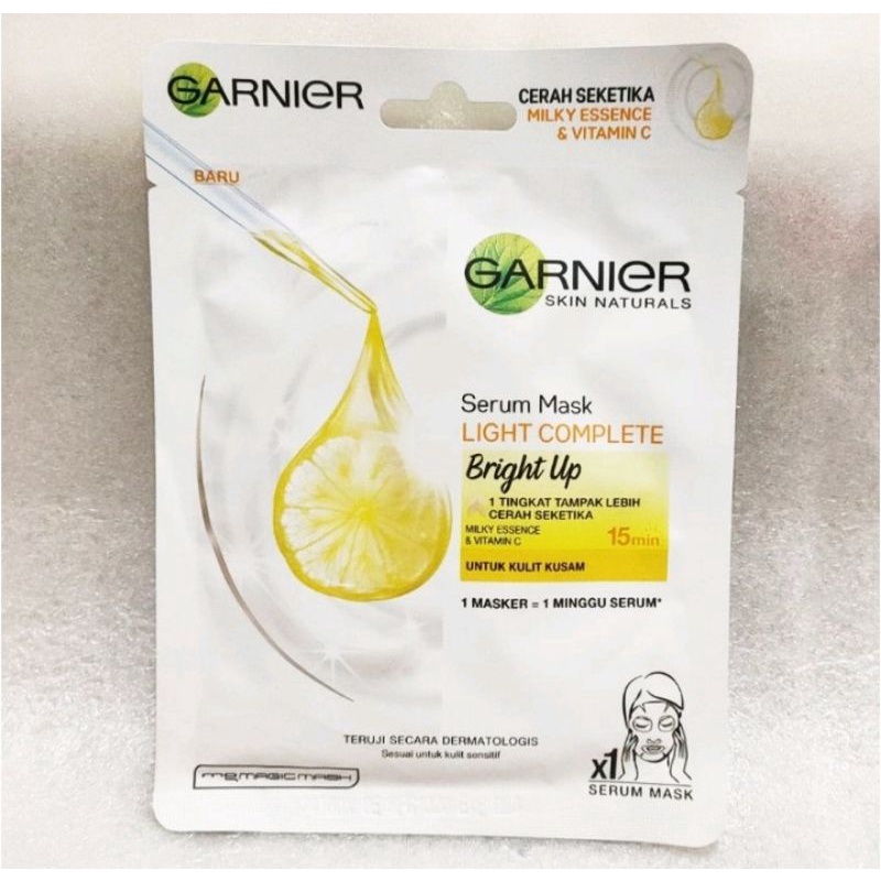 [ FORMULA VEGAN ] GARNIER SERUM MASK LIGHT COMPLETE BRIGHT UP TISSUE MASK