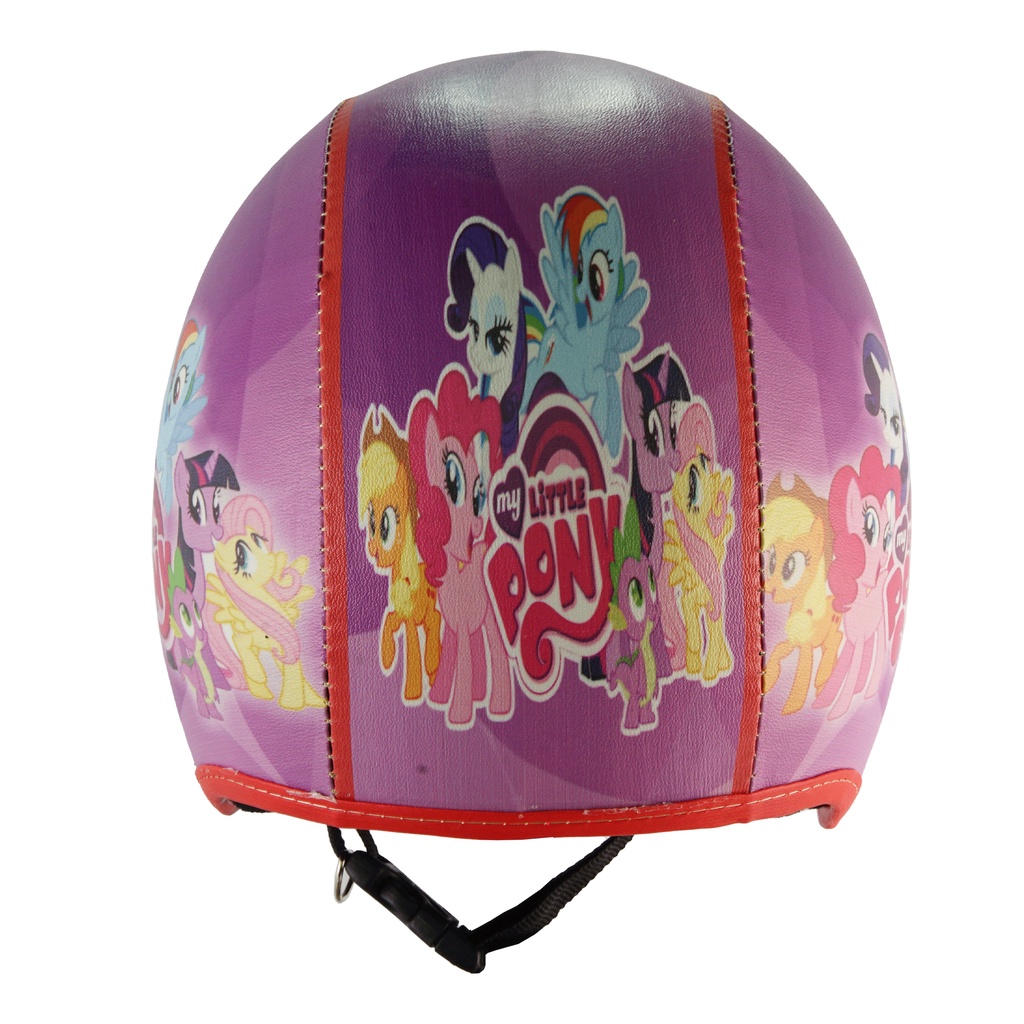 Helm Anak Perempuan 2 6 Tahun Bogo Retro Junior Motif Little Pony Ungu Merah