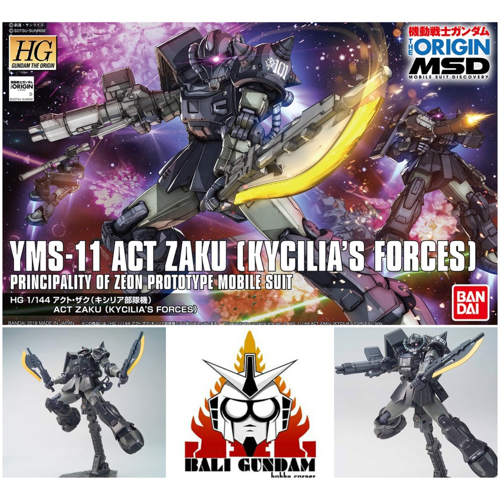 HG 1/144 YMS-11 ACT ZAKU KYCILIA FORCES CUSTOM