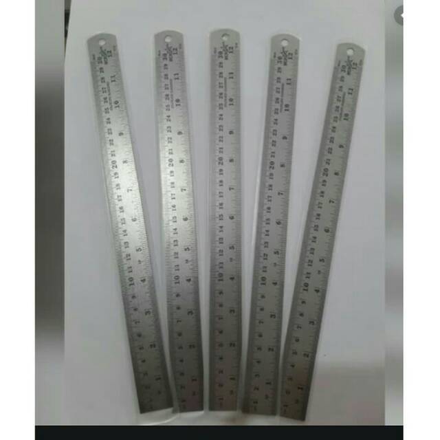 

Penggaris panjang besi stainless steel ruler 30cm HIGH QUALITY !!