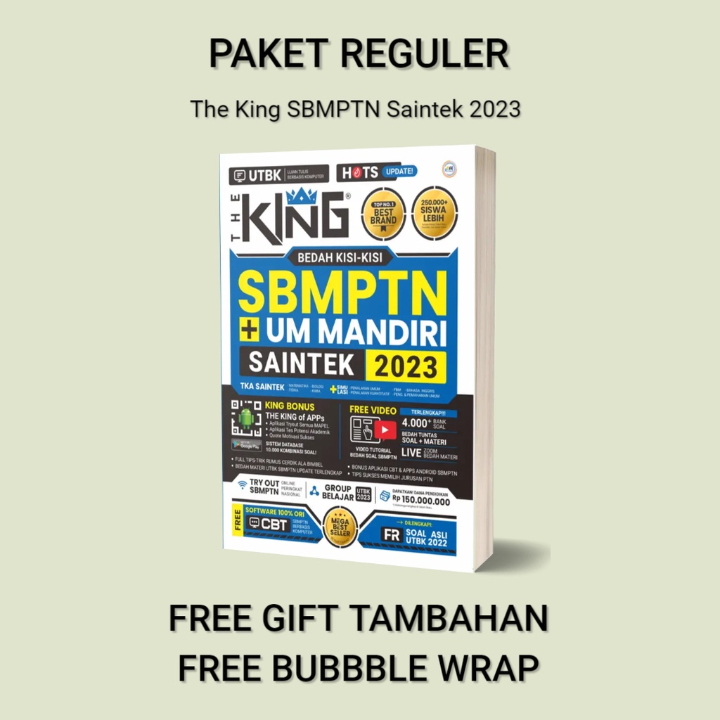 The King SBMPTN 2023 The KING SBMPTN SAINTEK 2023 THE KING SBMPTN SOSHUM 2023 THE KING TPS UTBK 2023 BUKU SBMPTN 2023-SAINTEK2023 REGULER