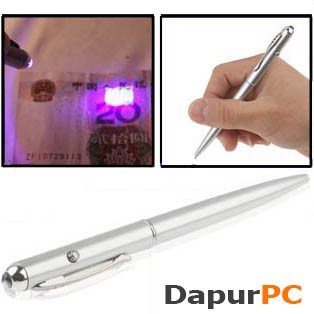 

Pulpen Invisible dengan Lampu UV