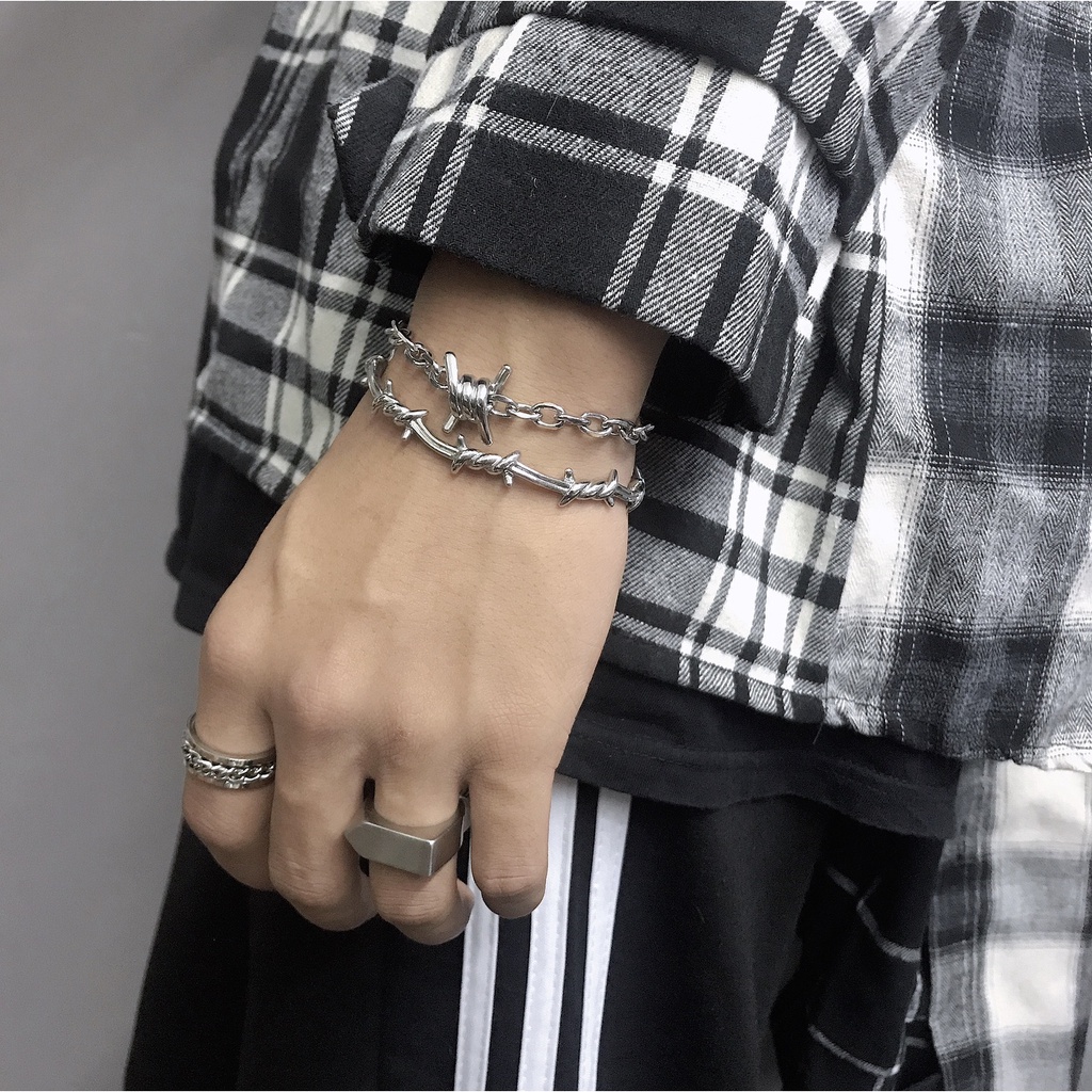 Gelang Berduri Gaya Hip Hop Harajuku Untuk Pria Dan Wanita