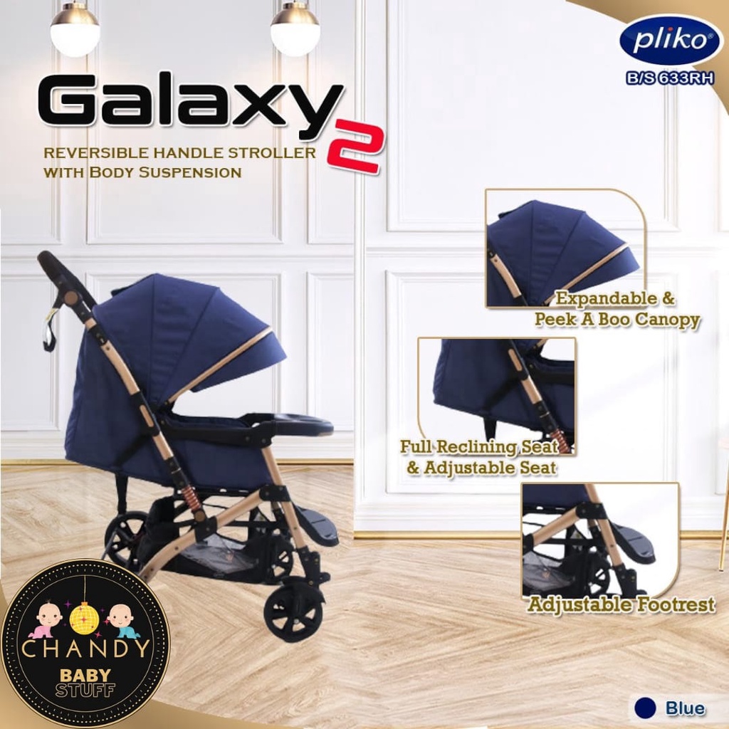 STROLLER BABY PLIKO GALAXY 2 BS 633 RH BISA HADAP DUA ARAH