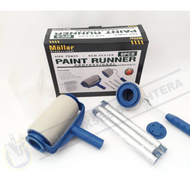 MOLLAR 6 PCS SET KUAS  ROLL CAT  TEMBOK PAINT RUNNER PINTAR 