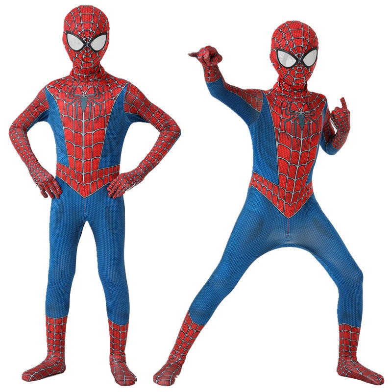 Voucher Shopee Cosplay Kostum Spiderman Anak Avenger Superhero Costume laki Jumpsuit + Topeng impor