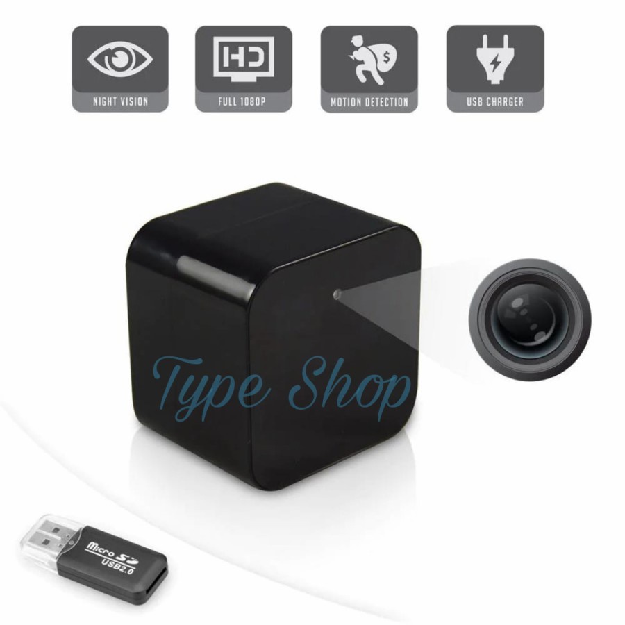 KAMERA KECIL TERSEMBUNYI CAMERA CCTV MINI PENGINTAI TANPA KABEL SPYCAM SPY CAM HIDDEN CAMERA MATA MATA BENTUK ADAPTOR CHARGER JS144