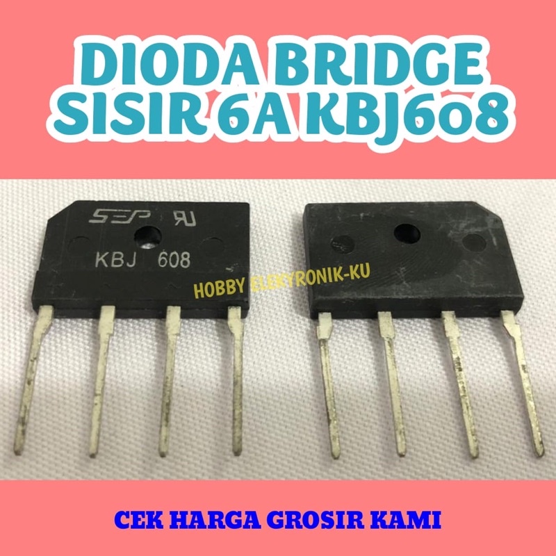 DIODA BRIDGE SISIR 6A KBJ608