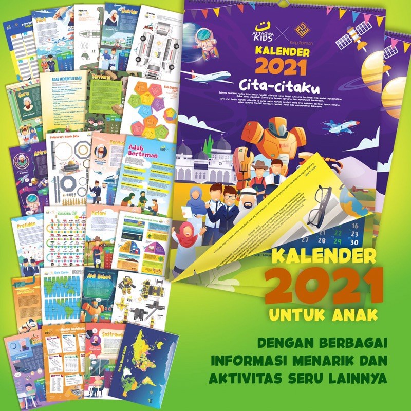

KALENDER EDUKASI ANAK MASEHI DAN HIJRIYAH ATTAQWA 2021 READY STOCK