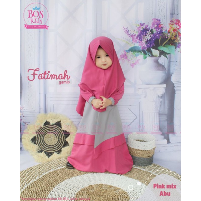 SER GAMIS ANAK/GAMIS ANAK PLUS KHIMAR/GAMIS FATIMAH BY BOS KIDS