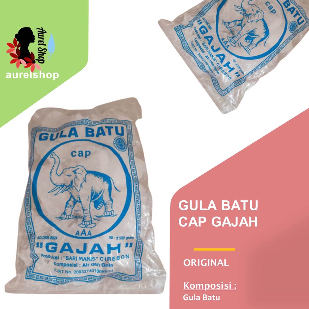 

CAP GAJAH Gula Batu kemasan 500 gram