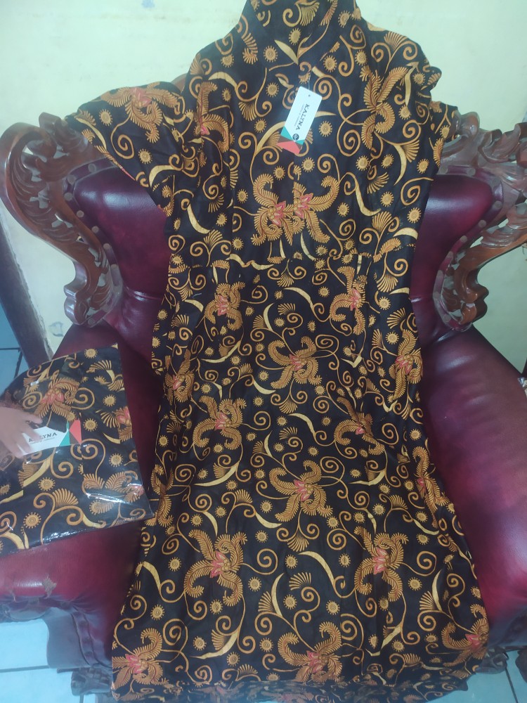 Baju Batik Couple Gamis Jumbo Murah Pasangan Modern Muslim  |klyn-005 Sriwedari