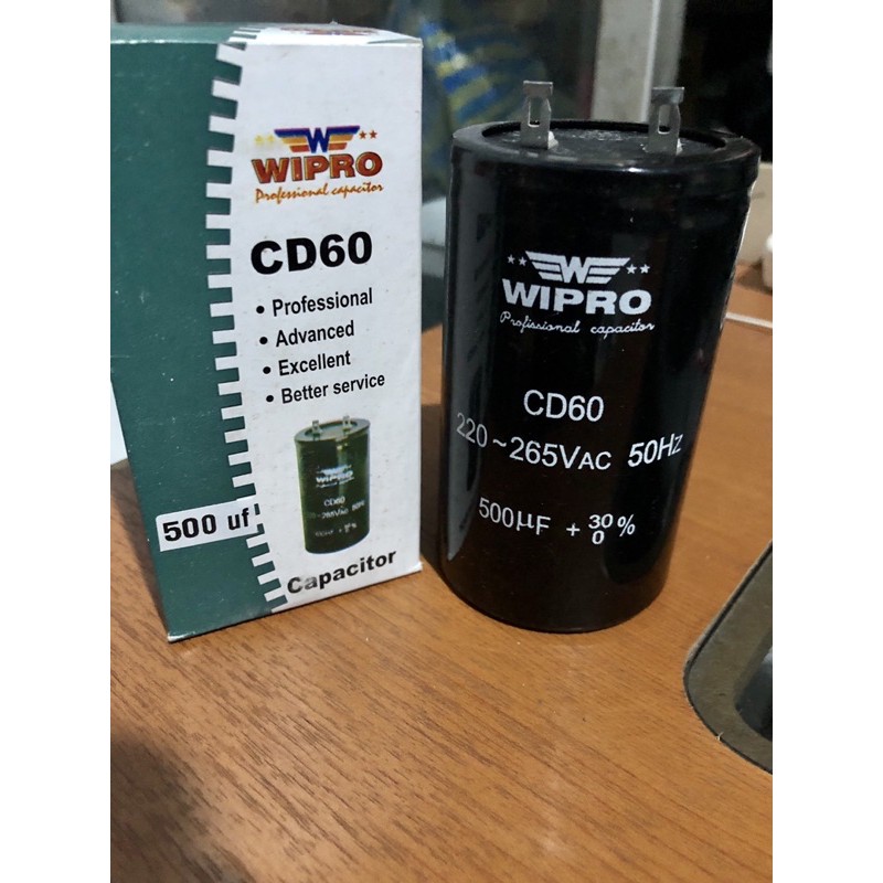 Kapasitor / Capasitor Bulat Electro Motor Listrik Dinamo Wipro 500uf