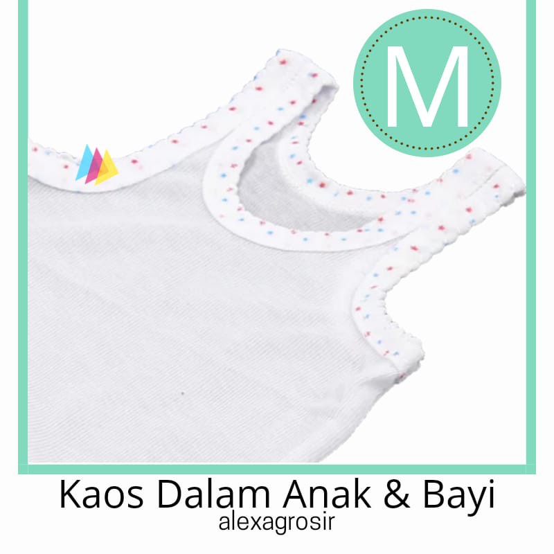 Kaos singlet putih tul tul size S M L XL usia 6 - 12 Bulan untuk bayi dan anak MURAH kiki