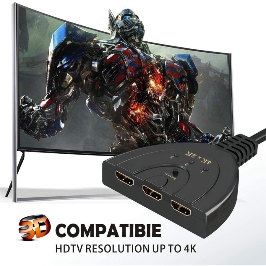 Hdmi Switch 4k 3 port / HDMI switch 3 port / kabel HDMI cabang 3 4k