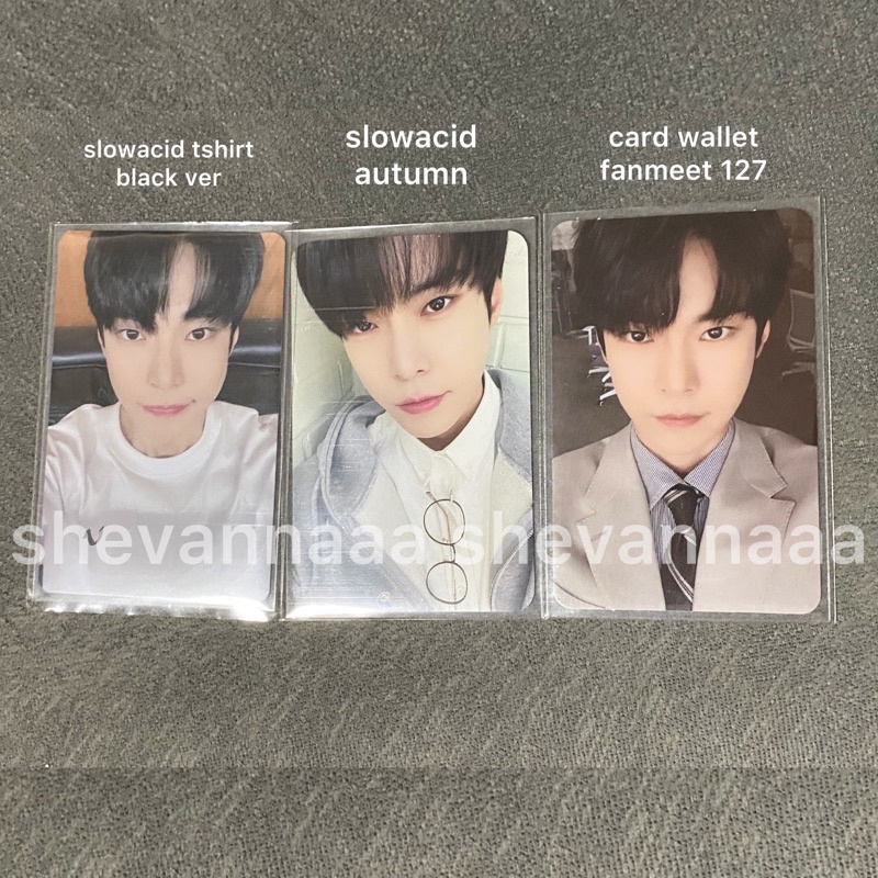 PC Photocard Doyoung NCT Slowacid Black, Slowacid Autumn, Card Wallet (Cawall) MD Fanmeeting 127