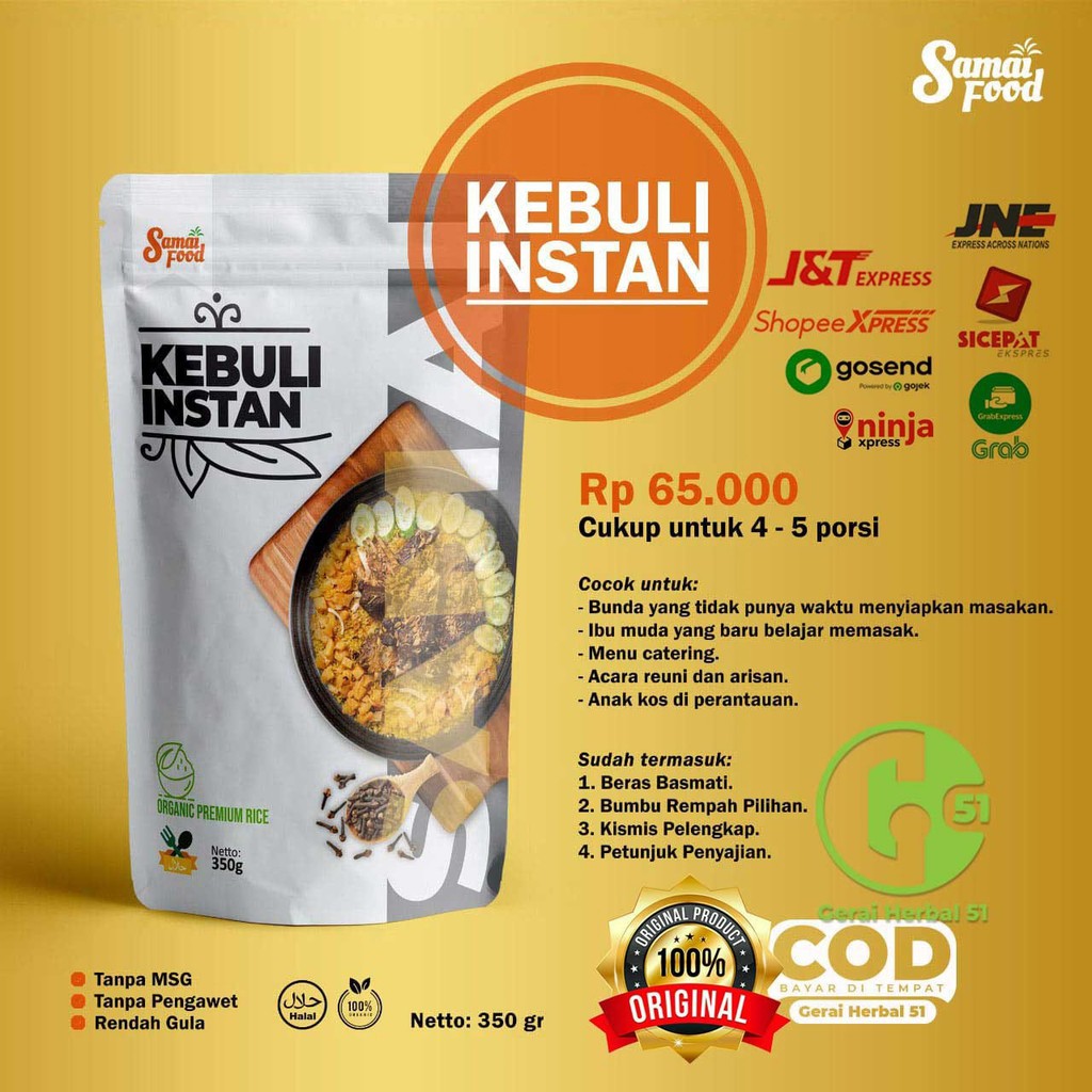 

Beras NASI KEBULI INSTAN