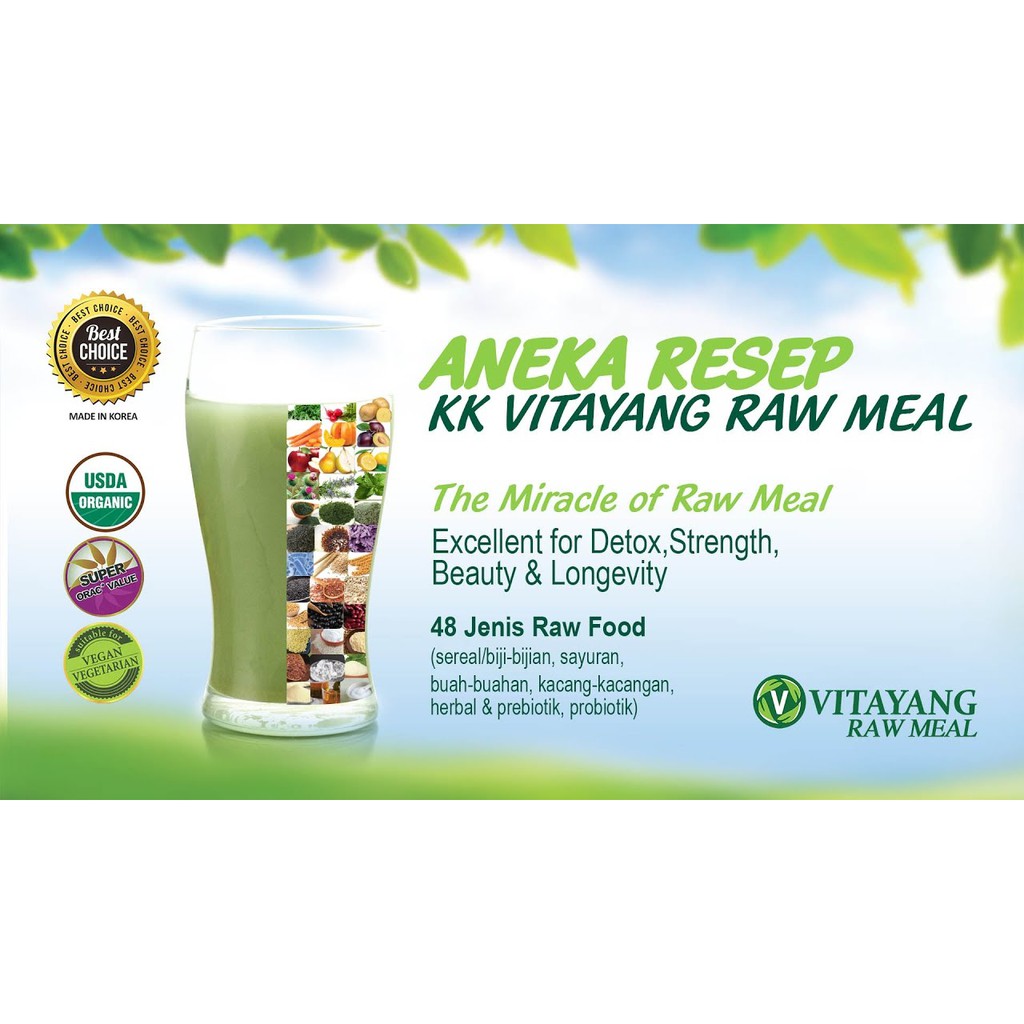 Makanan Detox / Detoks Vitayang Rawmeal 48 Jenis Tumbuhan Makanan Mental Raw Meal KK Indonesia Korea