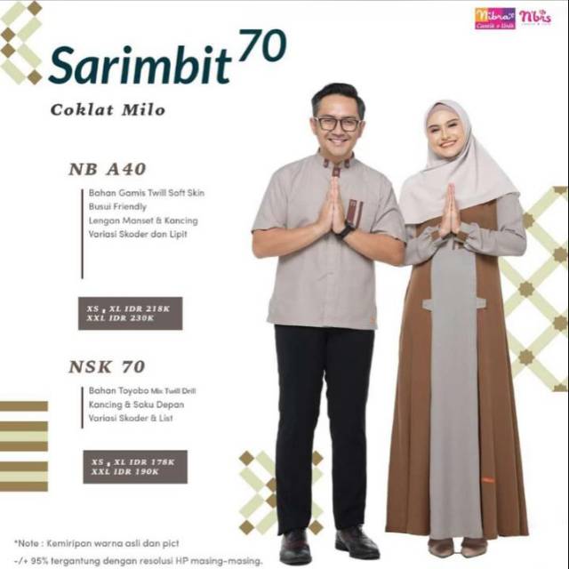 NB A40 Nibras, Gamis NB A40 Nibras,  Gamis Warna Soft Original by Nibras
