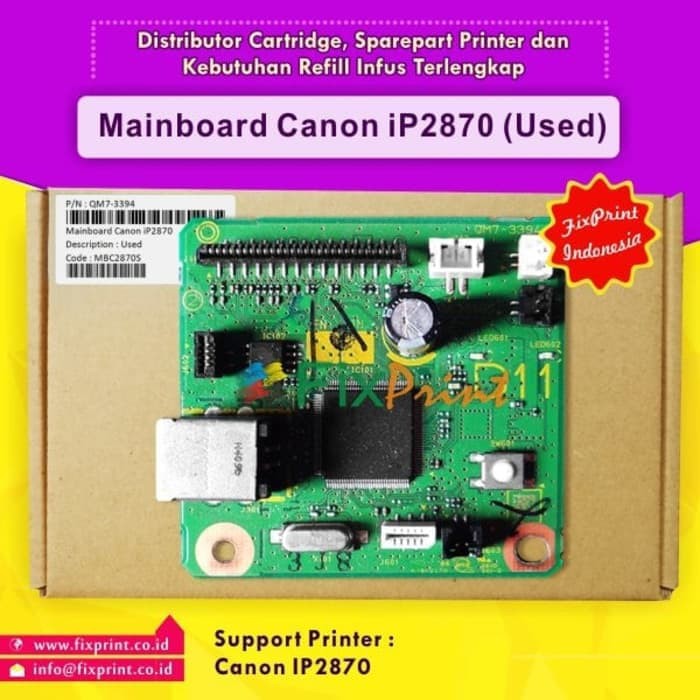 Mainboard Printer Canon iP2870 iP-2870 Logic Board IP2870S IP 2870S Motherboard IP2870S Bergaransi