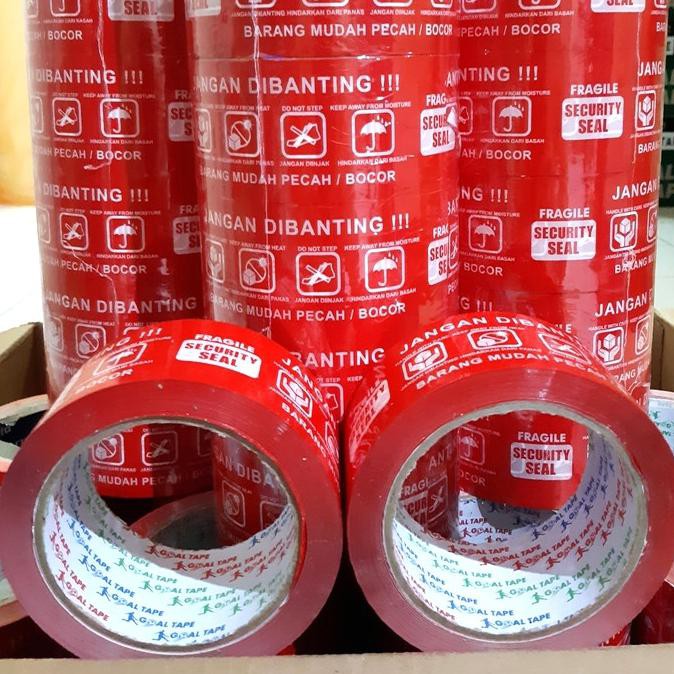 

Promo Awal tahun LAKBAN FRAGILE MERAH 2"(48MM × 90Y FULL) SUPER MURAH PANJANG TEBAL Promo Awal