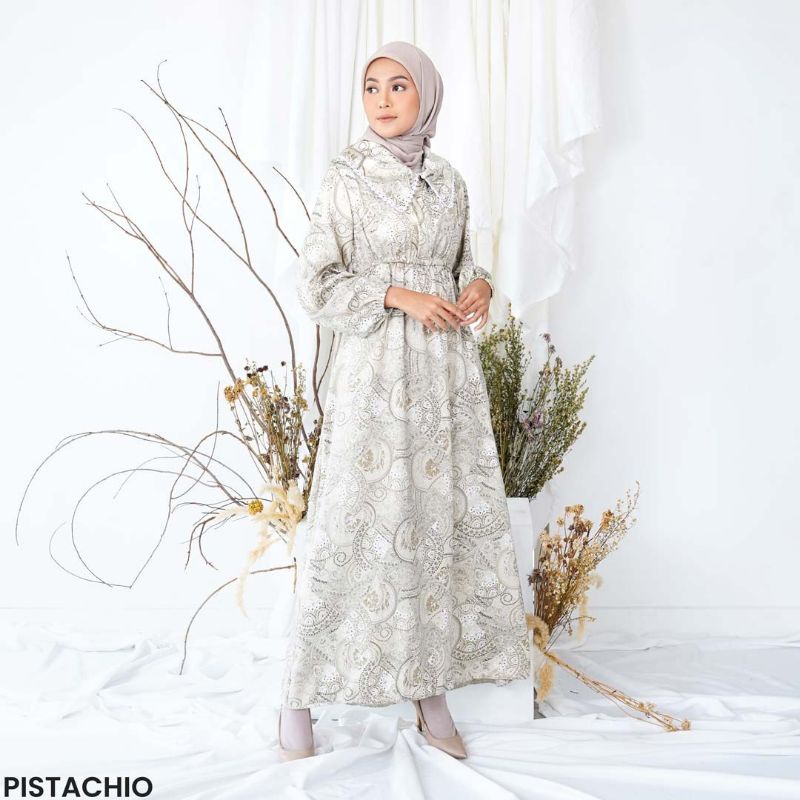 Dress Maxi Satin Silk / Dress Wanita / Dress Hijab