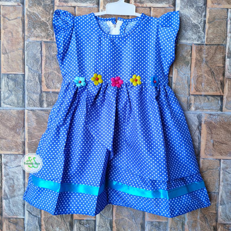 Dress anak 1 2 tahun polka gaun anak cewek perempuan ( dress sun POLKA )