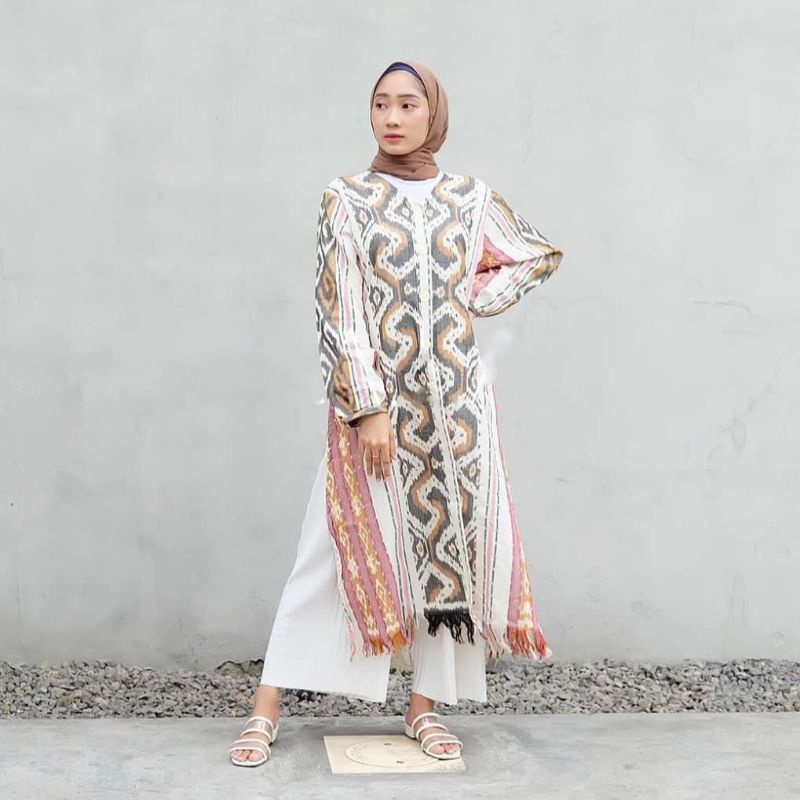 Baju Tunik- Atasan Tunik Terbaru-Atasan Tunik- Tunik Tenun Etnik Wanita-Baju Atasan Tunik- Tunik Ten