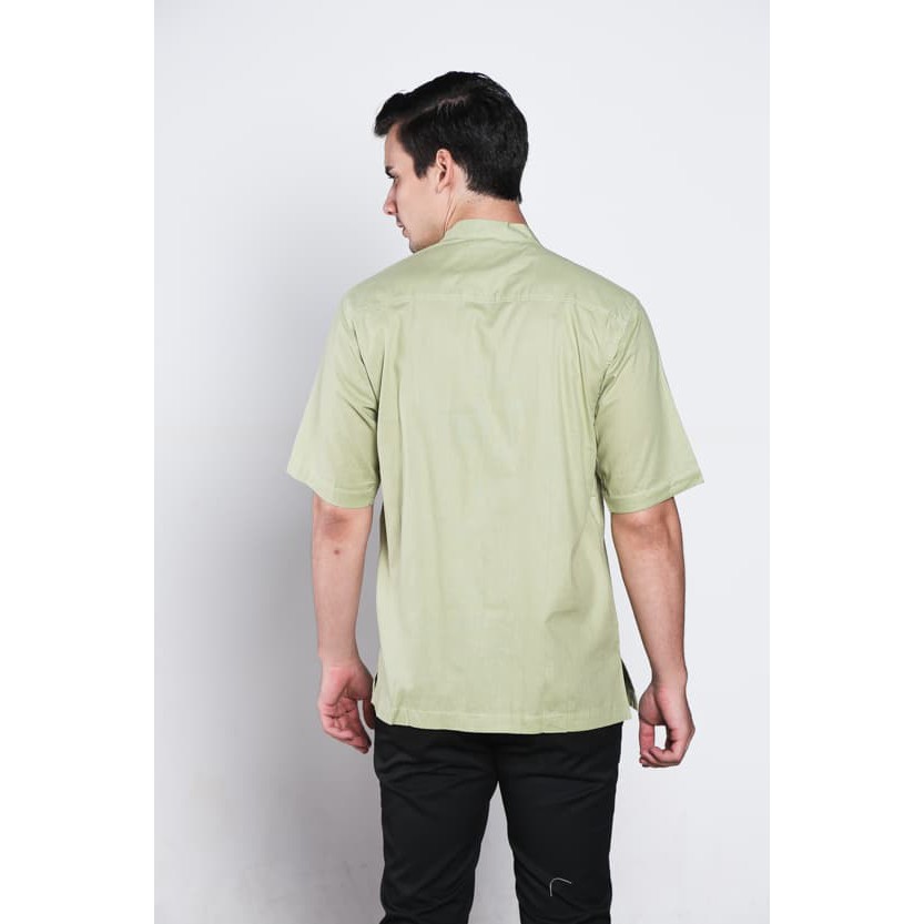 MY BAJU KOKO BATIK PRIA BUSANA MUSLIM PRIA TN39 HIJAU MUDA - HIJAU MUDA, S