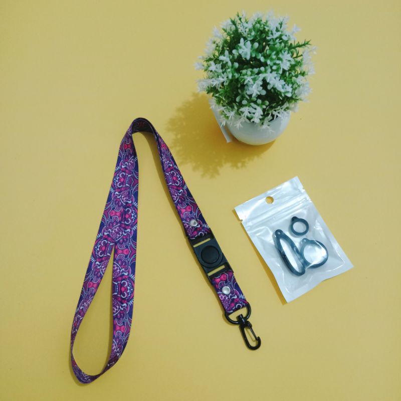 

Lanyard Pods Motif Barong B02 | Free 3 Varian Karet Oring