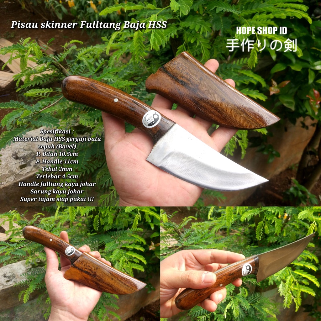 PISAU SKINNER FULLTANG HSS MULTIFUNGSI