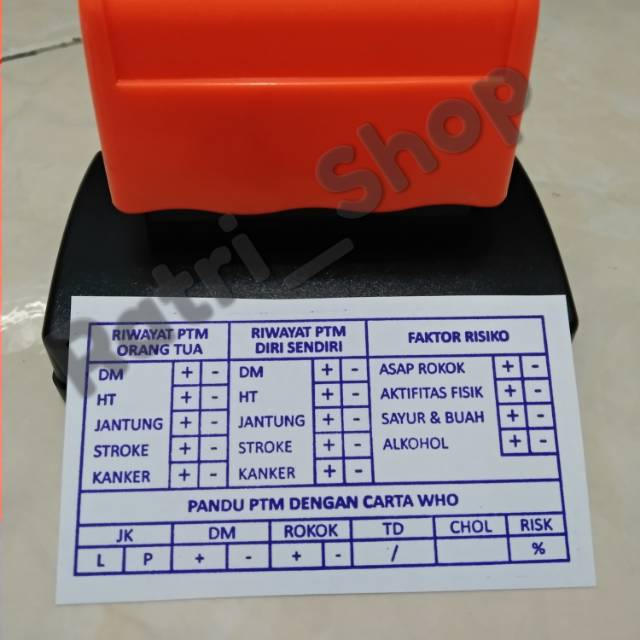 

Stempel PANDU PTM CARTA WHO 5,3x9,3 cm