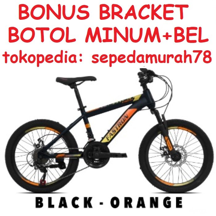 Hidayati-- Sepeda Gunung Mtb Fastron F-260 Mk 20 Inch Free Bracket Botol + Bel
