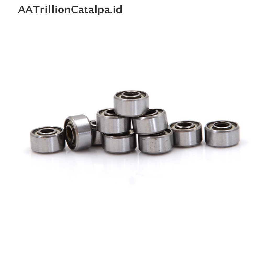 Aatrillioncatalpa 10pcs 693ZZ Bola Bearing Miniatur Bahan Baja Karbon Ukuran 3x8 X 4mm