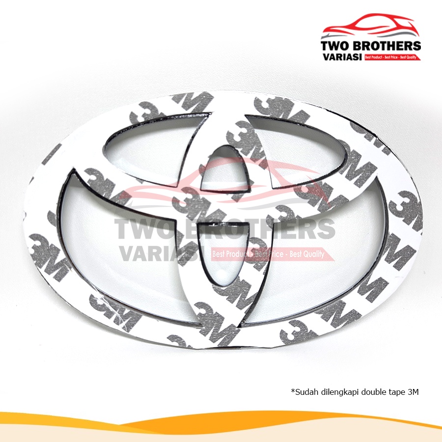 Logo Emblem Mobil Toyota Chrome 13cm x 9cm