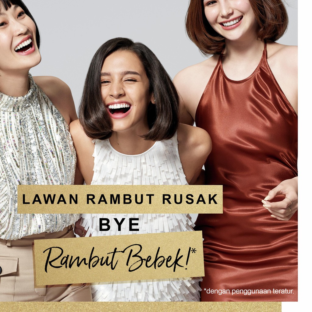 ➦ Pantene Pro-V Gold Series Smooth & Sleek Shampoo 450ml Paket isi 2 ♦