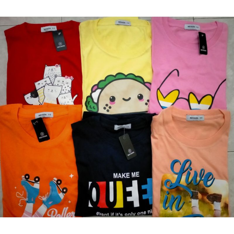 KAOS NEVADA ANAK PEREMPUAN LENGAN PANJANG SIZE 7-16
