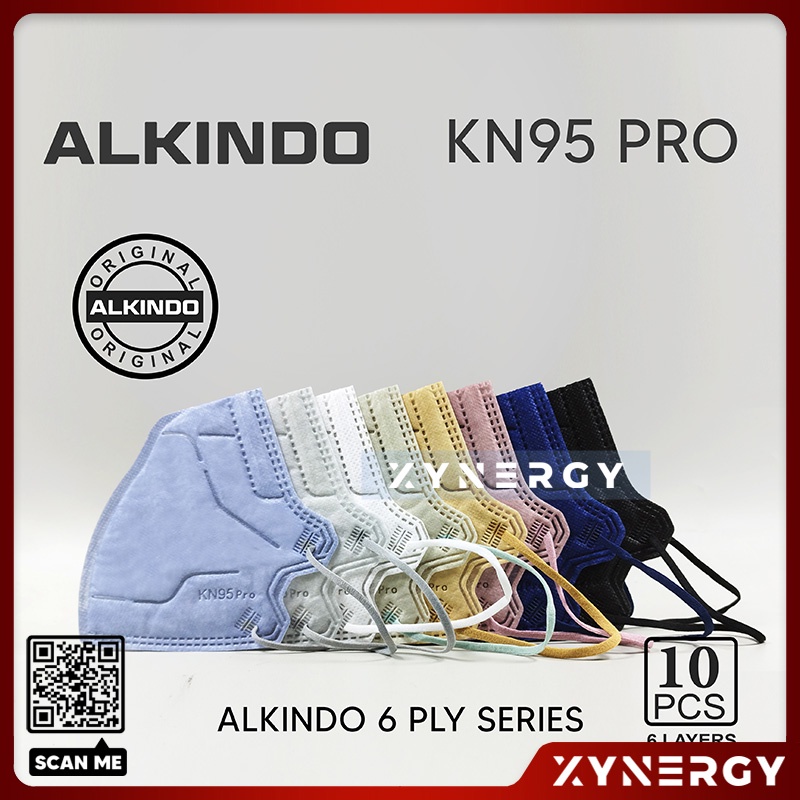 Masker Alkindo KN95 Pro 6 ply Single Pack isi 10 6ply Masker Sekali Pakai