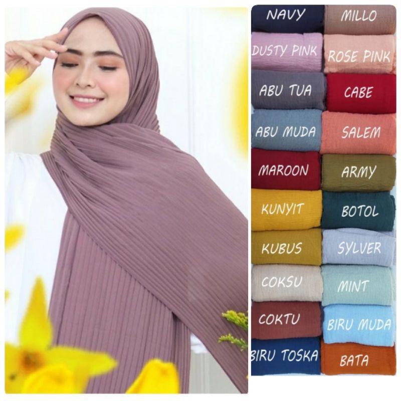 pashmina plisket lidi