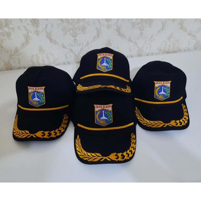 Topi PNS Pemda DKI / Pemprov DKI Jakarta bahan Laken HEMAT