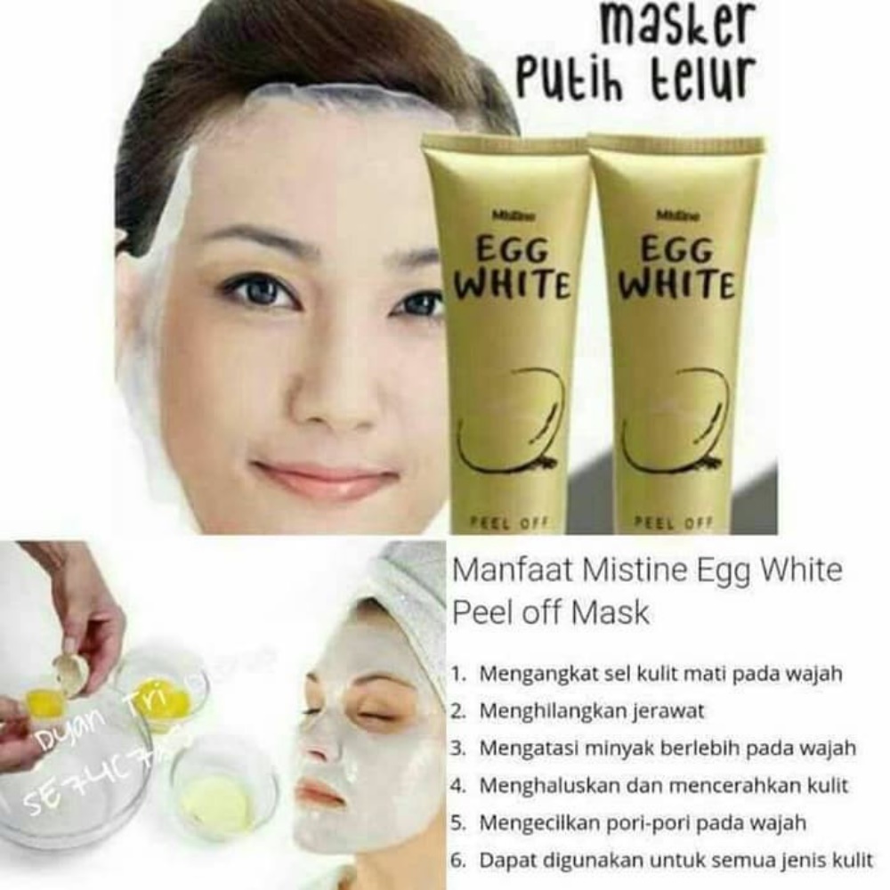 HANASUI Egg White Peel Off Mask - 85gr / Masker Hanasui/Masker wajah