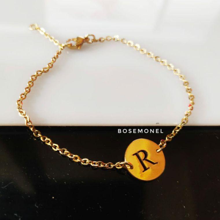 DZD.01Jl22r | Handmade - Anti Karat  Gelang Tangan Inisial Anti Karat/Lapis Emas